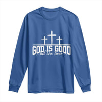 God Is Good Long Sleeve Shirt Jesus Cross Minimal Religious Faith Bible Verse Inspirational