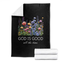 God Is Good Throw Blanket Wildflower Christian Jesus Graphic Religious Bible Verse