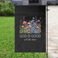 God Is Good Garden Flag Wildflower Christian Jesus Graphic Religious Bible Verse