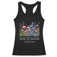 God Is Good Racerback Tank Top Wildflower Christian Jesus Graphic Religious Bible Verse