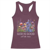 God Is Good Racerback Tank Top Wildflower Christian Jesus Graphic Religious Bible Verse