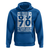 70th Birthday Hoodie Built 70 Years Ago All Parts Original Gifts