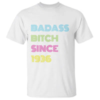 Funny 90th Birthday T Shirt Retro Vintage Badass Bih Since 1936