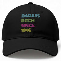 Funny 80th Birthday Baseball Cap Retro Vintage Badass Bih Since 1946