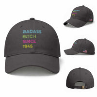 Funny 80th Birthday Baseball Cap Retro Vintage Badass Bih Since 1946