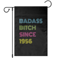 Funny 70th Birthday Garden Flag Retro Vintage Badass Bih Since 1956