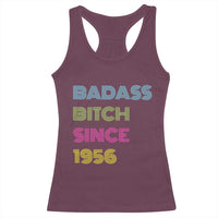 Funny 70th Birthday Racerback Tank Top Retro Vintage Badass Bih Since 1956