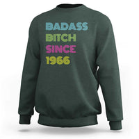 Funny 60th Birthday Sweatshirt Retro Vintage Badass Bih Since 1966