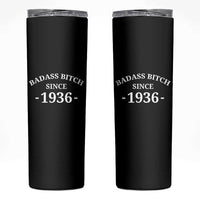 Funny 90th Birthday Skinny Tumbler Badass Bih Since 1936