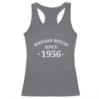 Funny 70th Birthday Racerback Tank Top Badass Bih Since 1956