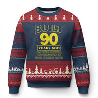 Funny 90th Birthday Ugly Christmas Sweater Galaxy Built 90 Years Ago Parts Original