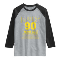 Funny 90th Birthday Raglan Shirt Galaxy Built 90 Years Ago Parts Original