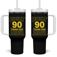 Funny 90th Birthday Tumbler With Handle Galaxy Built 90 Years Ago Parts Original