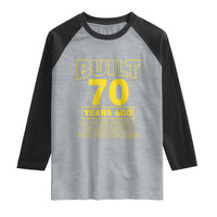 Funny 70th Birthday Raglan Shirt Galaxy Built 70 Years Ago Parts Original