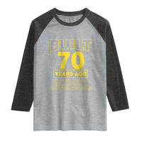Funny 70th Birthday Raglan Shirt Galaxy Built 70 Years Ago Parts Original