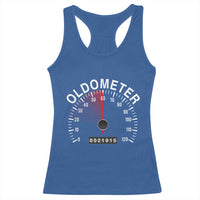 Funny 60th Birthday Racerback Tank Top Oldometer Odometer 60 Year Old Joke