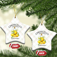 Vintage Limoncello Lemon Liqueur Ceramic Ornament Italian Summer Letter Fruit Printed Graphic