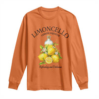 Vintage Limoncello Lemon Liqueur Long Sleeve Shirt Italian Summer Letter Fruit Printed Graphic