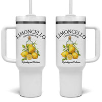 Vintage Limoncello Lemon Liqueur Tumbler With Handle Italian Summer Letter Fruit Printed Graphic
