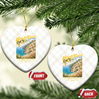Amalfi Coast La Dolce Vita Italy Ceramic Ornament Vintage Summer Amalfi Coast