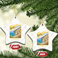 Amalfi Coast La Dolce Vita Italy Ceramic Ornament Vintage Summer Amalfi Coast