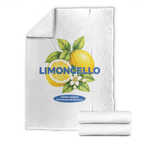 Vintage Limoncello Lemon Liqueur Throw Blanket Citrus Fruit Botanical Italian Summer Graphic