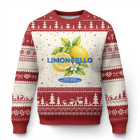 Vintage Limoncello Lemon Liqueur Ugly Christmas Sweater Citrus Fruit Botanical Italian Summer Graphic