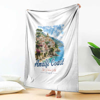 Amalfi Coast Throw Blanket La Dolce Vita Italy Coastal Village Vintage Mediterranean Paradise