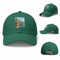 Amalfi Coast Baseball Cap La Dolce Vita Italy Coastal Village Vintage Mediterranean Paradise