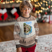 Amalfi Coast Ugly Christmas Sweater La Dolce Vita Italy Coastal Village Vintage Mediterranean Paradise