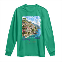 Amalfi Coast Long Sleeve Shirt La Dolce Vita Italy Coastal Village Vintage Mediterranean Paradise
