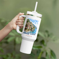 Amalfi Coast Tumbler With Handle La Dolce Vita Italy Coastal Village Vintage Mediterranean Paradise