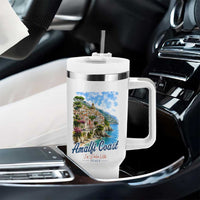Amalfi Coast Tumbler With Handle La Dolce Vita Italy Coastal Village Vintage Mediterranean Paradise
