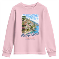 Amalfi Coast Youth Sweatshirt La Dolce Vita Italy Coastal Village Vintage Mediterranean Paradise