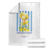 Amalfi Coast Italy Lemon Gelato Throw Blanket La Dolce Vita Citrus Summer Travel Vintage Coastal