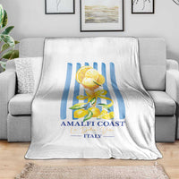 Amalfi Coast Italy Lemon Gelato Throw Blanket La Dolce Vita Citrus Summer Travel Vintage Coastal