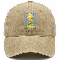 Amalfi Coast Italy Lemon Gelato Washed Cotton Baseball Cap La Dolce Vita Citrus Summer Travel Vintage Coastal