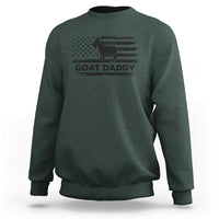 Goat Daddy Sweatshirt Funny Fathers Day Presents For Goat Dad US Flag
