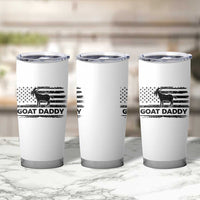 Goat Daddy Tumbler Cup Funny Fathers Day Presents For Goat Dad US Flag