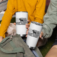 Goat Daddy Tumbler Cup Funny Fathers Day Presents For Goat Dad US Flag