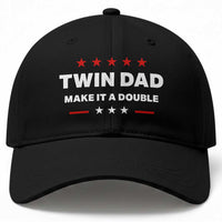 Retro Twin Dad Baseball Cap Make It A Double Fathers Day