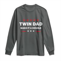 Retro Twin Dad Long Sleeve Shirt Make It A Double Fathers Day