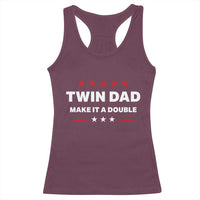 Retro Twin Dad Racerback Tank Top Make It A Double Fathers Day