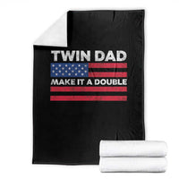 Retro Twin Dad Throw Blanket Make It A Double US Flag Fathers Day