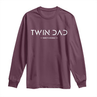 Retro Twin Dad Long Sleeve Shirt Subtle Make It A Double Minimal Fathers Day