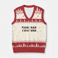 Retro Twin Dad V-Neck Knit Sweater Vest Subtle Make It A Double Fathers Day