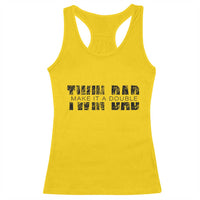 Retro Twin Dad Racerback Tank Top Subtle Make It A Double Fathers Day