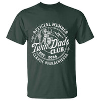Retro Twin Dad Est 2026 T Shirt Funny Skeleton Dad Classic Overachiever Fathers Day