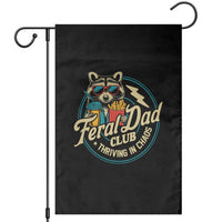 Feral Dad Club Garden Flag Funny Raccoon Dad Birthday Fathers Day Gift