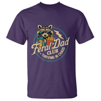 Feral Dad Club T Shirt Funny Raccoon Dad Birthday Fathers Day Gift
